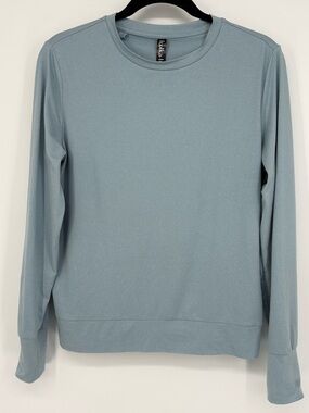 LUKKA LUX Top Light Blue Crewneck Active Wear Women’s Small